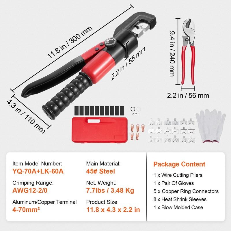 Herramienta de crimpado hidráu - Pliers reseña y precio
